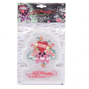 83 р. Коврик на панель приборов противоскользящий прозрачный Love Kills Slowly ED HARDY ED HARDY eh-00128t  с доставкой в г. Майкоп. Увеличить фотографию 1