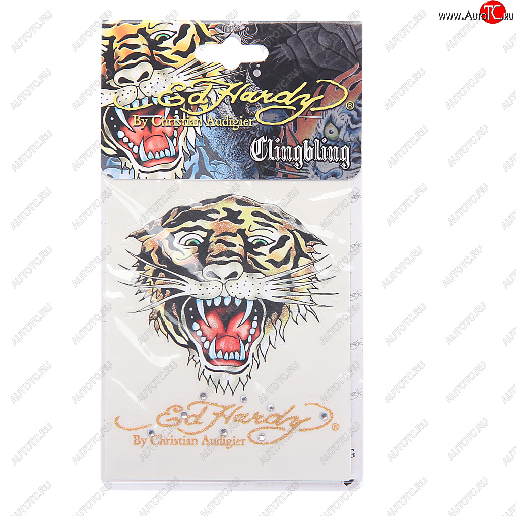 7 р. Наклейка TIGER 9х12 со стразами ED HARDY ED HARDY eh-00234  с доставкой в г. Майкоп
