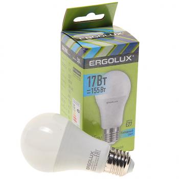 125 р. Лампа светодиодная Е27 A60 17W (155W) 220V холодный ERGOLUX ERGOLUX el-led-a60-17w-e27-4k  с доставкой в г. Майкоп. Увеличить фотографию 1