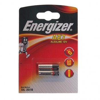 399 р. Батарейка A27 MN27 12V (пульт сигнализации) блистер (2шт.) Alkaline ENERGIZER ENERGIZER en-e27a(2)бл  с доставкой в г. Майкоп. Увеличить фотографию 1