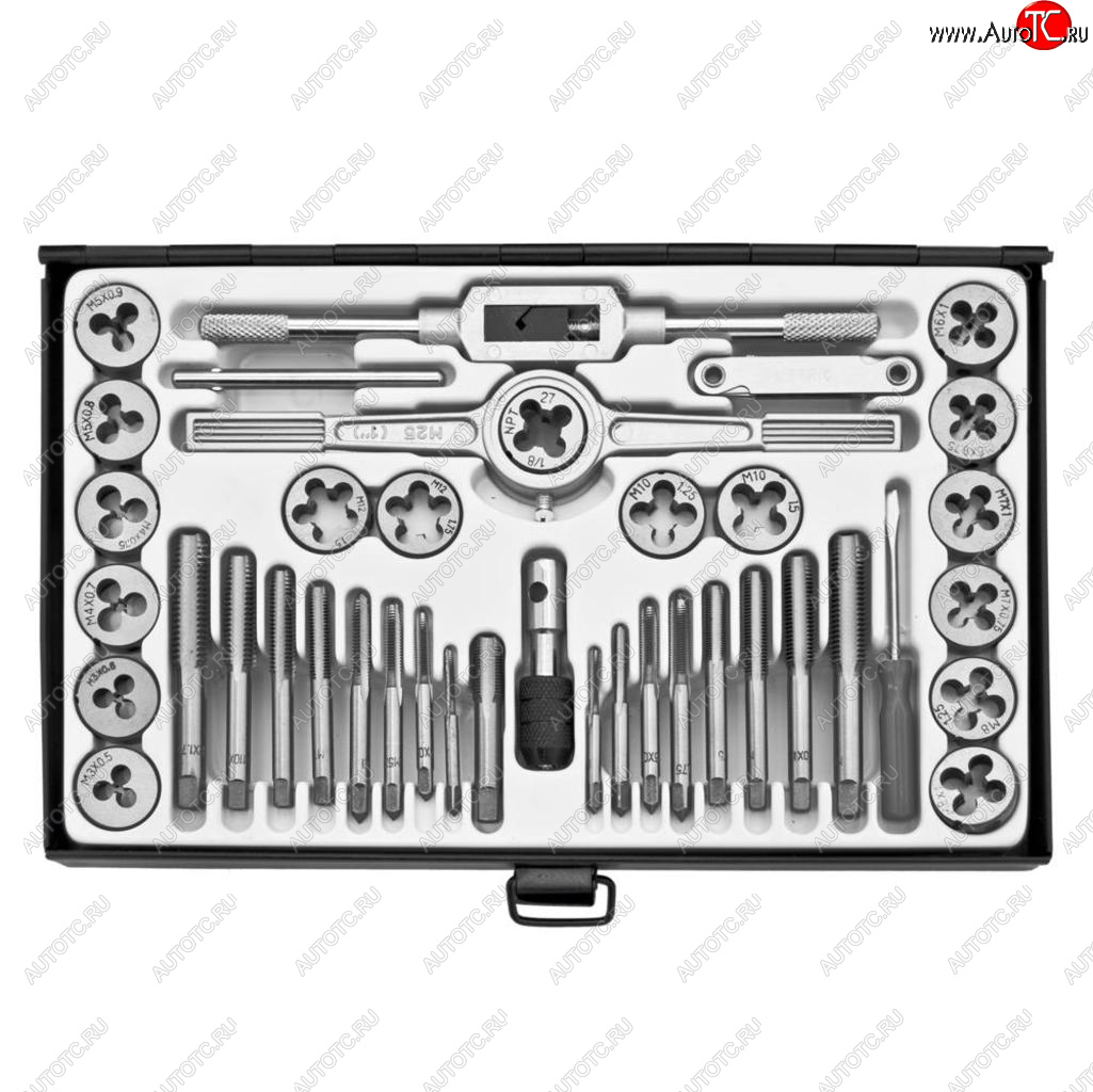 3 499 р. Набор метчиков и плашек метрический 40 предметов ЭВРИКА ЭВРИКА er-00401  с доставкой в г. Майкоп
