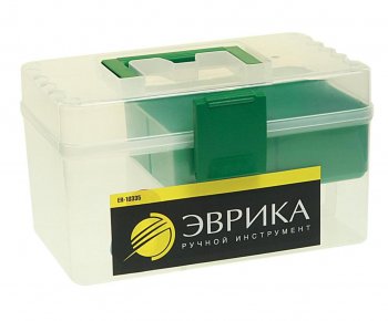 285 р. Ящик для инструмента 280х165х163мм прозрачный ЭВРИКА ЭВРИКА er-10335  с доставкой в г. Майкоп. Увеличить фотографию 1
