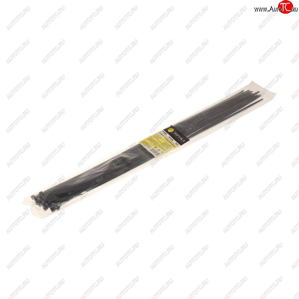 146 р. Хомут-стяжка 500х5.0 пластик черный (25шт.) ЭВРИКА ЭВРИКА er-15502  с доставкой в г. Майкоп