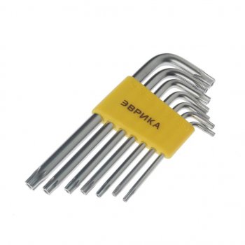 299 р. Набор ключей TORX T10-Т40 Г-образных 7 предметов ЭВРИКА ЭВРИКА er-25107t  с доставкой в г. Майкоп. Увеличить фотографию 2