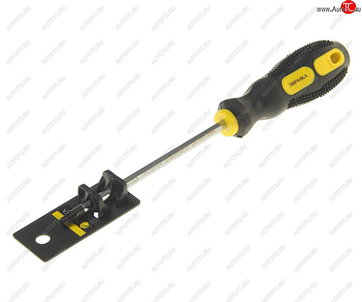 60 р. Отвертка TORX T27х125мм магнитная с противоскользящей ручкой (с держателем) ЭВРИКА ЭВРИКА er-7dt-05h  с доставкой в г. Майкоп