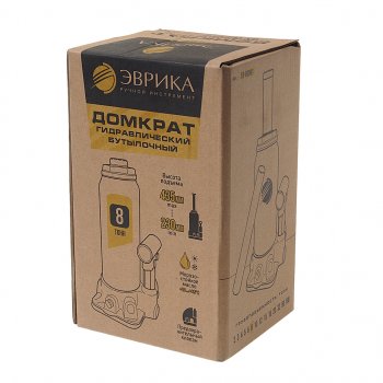 2 389 р. Домкрат бутылочный 8т 230-435мм с клапаном (ремкомплект) ЭВРИКА ЭВРИКА er-80081  с доставкой в г. Майкоп. Увеличить фотографию 2