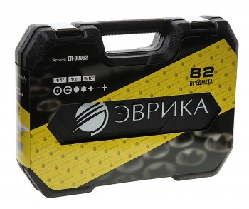 5 449 р. Набор инструментов 82 предмета слесарно-монтажный 14,12 6-ти гран. ЭВРИКА ЭВРИКА er-80082  с доставкой в г. Майкоп. Увеличить фотографию 5