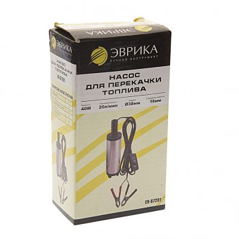 1 179 р. Насос для перекачки топлива 12V 20лмин. d=38мм 16мм 40W ЭВРИКА ЭВРИКА er-87201  с доставкой в г. Майкоп. Увеличить фотографию 2