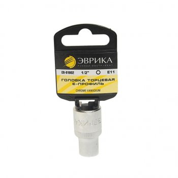 73 р. Головка торцевая 12 TORX E11 с держателем ЭВРИКА ЭВРИКА er-91602h  с доставкой в г. Майкоп. Увеличить фотографию 1