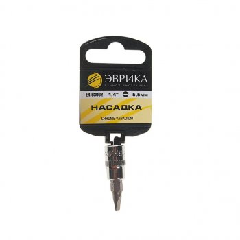 21 р. Бита-головка 14 SL5.5 L=37мм с держателем ЭВРИКА ЭВРИКА er-93002h  с доставкой в г. Майкоп. Увеличить фотографию 1