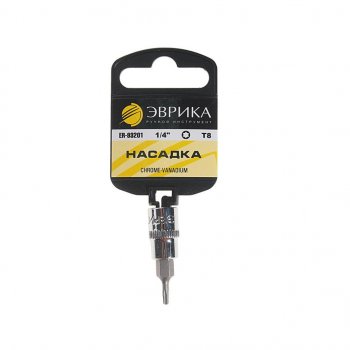 21 р. Бита-головка 1/4 TORX T8х37мм с держателем ЭВРИКА ЭВРИКА er-93201h ЭВРИКА er-93201h  с доставкой в г. Майкоп. Увеличить фотографию 1