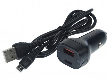 539 р. Устройство зарядное в прикуриватель 1USB 12V кабель micro USB EARLDOM EARLDOM es-cc2m black  с доставкой в г. Майкоп. Увеличить фотографию 1