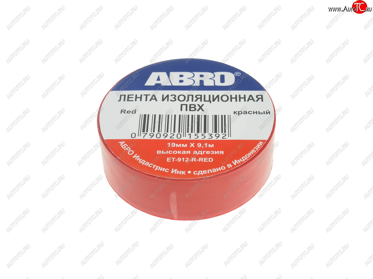 52 р. Изолента ПВХ красная 18ммх9.1м ABRO ABRO et-912-18-10-red-rw  с доставкой в г. Майкоп