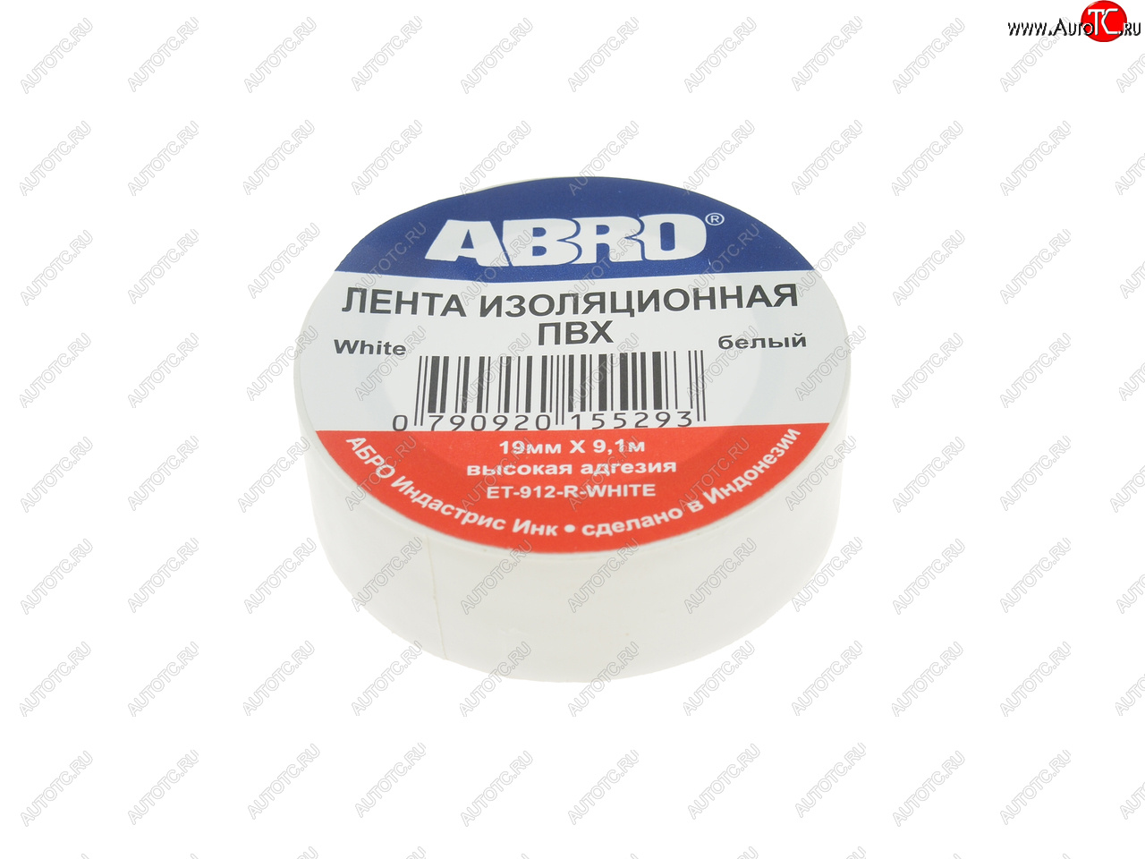 52 р. Изолента ПВХ белая 18ммх9.1м ABRO ABRO et-912-18-10-wht-rw  с доставкой в г. Майкоп
