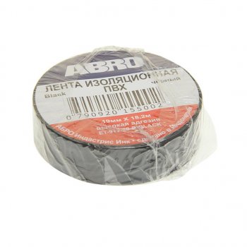 99 р. Изолента ПВХ черная 18ммх18.2м ABRO ABRO et-912-18-20-blk-rw  с доставкой в г. Майкоп. Увеличить фотографию 1