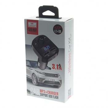 959 р. Устройство зарядное в прикуриватель с трансмиттером (bluetooth,hands free) EARLDOM EARLDOM et-m29 black  с доставкой в г. Майкоп. Увеличить фотографию 3