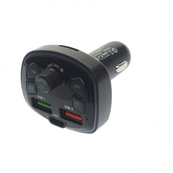 899 р. Устройство зарядное в прикуриватель с трансмиттером (bluetooth,hands free) EARLDOM EARLDOM et-m71 black  с доставкой в г. Майкоп. Увеличить фотографию 1