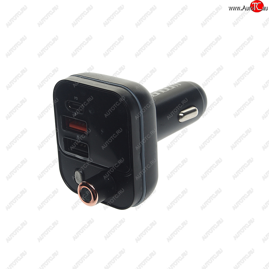 859 р. Устройство зарядное в прикуриватель с трансмиттером (bluetooth,hands free) EARLDOM EARLDOM et-m87 black  с доставкой в г. Майкоп