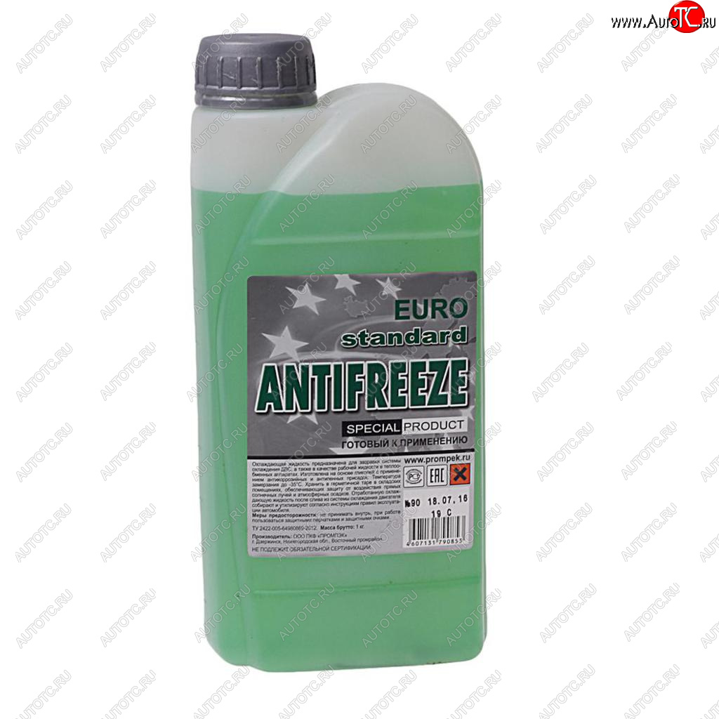 248 р. Антифриз зеленый -35C 1л EURO STANDARD EURO STANDARD eurogrn1  с доставкой в г. Майкоп
