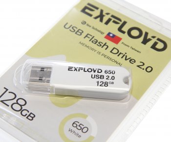 899 р. Карта памяти USB 128GB EXPLOYD EXPLOYD ex-128gb-650-white  с доставкой в г. Майкоп. Увеличить фотографию 2