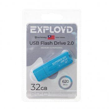 549 р. Карта памяти USB 32GB EXPLOYD EXPLOYD ex-32gb-620-blue  с доставкой в г. Майкоп. Увеличить фотографию 1