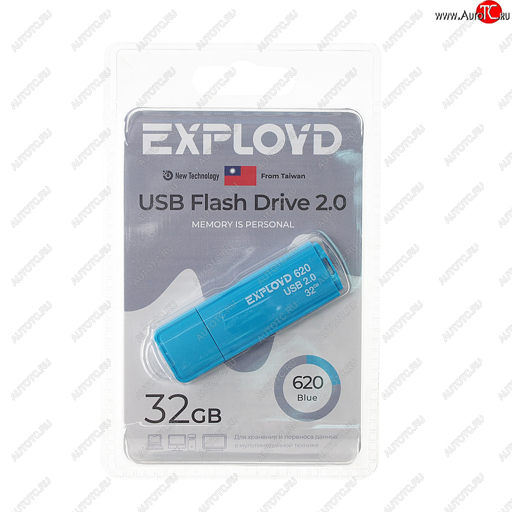 549 р. Карта памяти USB 32GB EXPLOYD EXPLOYD ex-32gb-620-blue  с доставкой в г. Майкоп