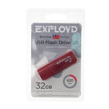 579 р. Карта памяти USB 32GB EXPLOYD EXPLOYD ex-32gb-620-red  с доставкой в г. Майкоп. Увеличить фотографию 1
