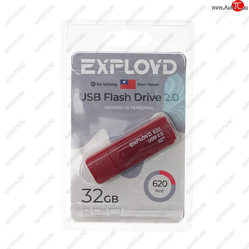 579 р. Карта памяти USB 32GB EXPLOYD EXPLOYD ex-32gb-620-red  с доставкой в г. Майкоп