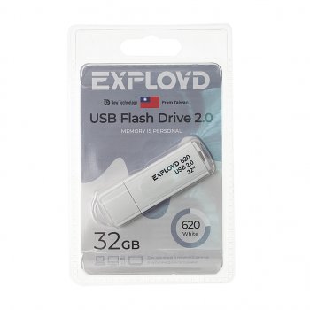 549 р. Карта памяти USB 32GB EXPLOYD EXPLOYD ex-32gb-620-white  с доставкой в г. Майкоп. Увеличить фотографию 1