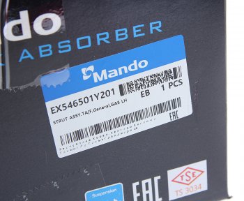 6 199 р. Амортизатор KIA Picanto (11-) передний левый газовый (high suspension) MANDO MANDO ex546501y201 MANDO ex546501y201  с доставкой в г. Майкоп. Увеличить фотографию 6