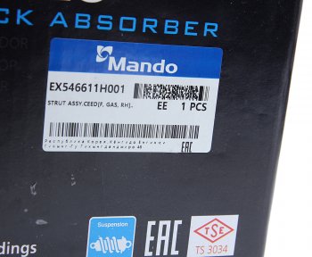 6 999 р. Амортизатор KIA Ceed (06-) передний правый газовый MANDO MANDO ex546611h001  с доставкой в г. Майкоп. Увеличить фотографию 6