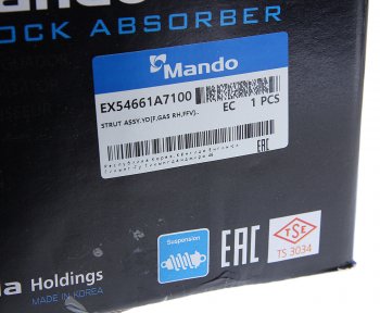 6 649 р. Амортизатор KIA Cerato (13-) передний правый газовый MANDO MANDO ex54661a7100 MANDO ex54661a7100  с доставкой в г. Майкоп. Увеличить фотографию 6