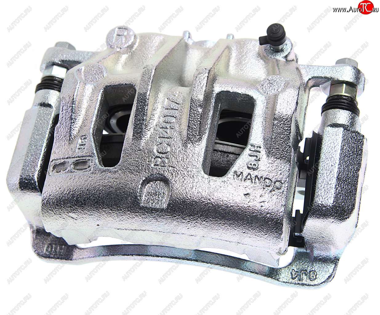 11 799 р. Суппорт HYUNDAI Santa Fe (12-) передний правый (с колодками) MANDO MANDO ex581302w700  с доставкой в г. Майкоп