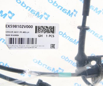 819 р. Датчик АБС HYUNDAI Veloster (11-) колеса переднего левого MANDO MANDO ex598102v000  с доставкой в г. Майкоп. Увеличить фотографию 2