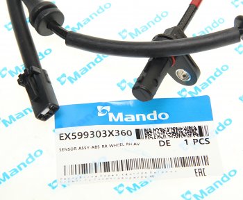 659 р. Датчик АБС HYUNDAI Elantra (11-) колеса заднего правого MANDO MANDO ex599303x360 MANDO ex599303x360  с доставкой в г. Майкоп. Увеличить фотографию 2