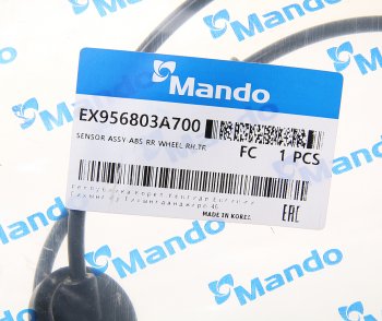 1 989 р. Датчик АБС HYUNDAI Trajet (04-) колеса переднего правого MANDO MANDO ex956803a700 MANDO ex956803a700  с доставкой в г. Майкоп. Увеличить фотографию 2