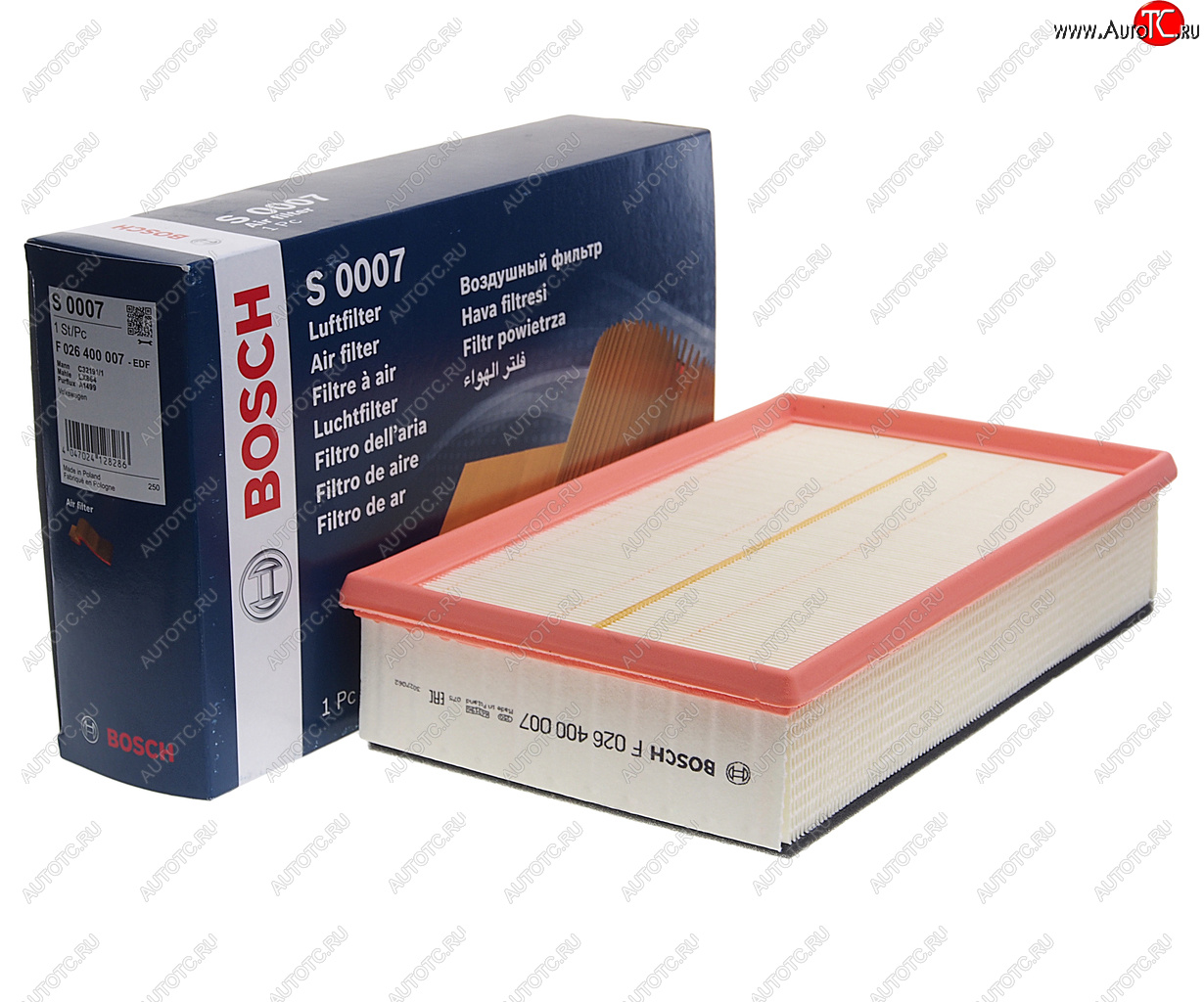 1 289 р. Фильтр воздушный VW T5 (03-) (для пыльных условий) BOSCH BOSCH f026400007  с доставкой в г. Майкоп