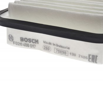 969 р. Фильтр воздушный TOYOTA Avensis (03-),Corolla (02-) BOSCH BOSCH f026400017  с доставкой в г. Майкоп. Увеличить фотографию 2