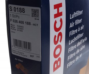 1 149 р. Фильтр воздушный TOYOTA Camry (06-),Rav 4 (06-) BOSCH BOSCH f026400188 BOSCH f026400188  с доставкой в г. Майкоп. Увеличить фотографию 2
