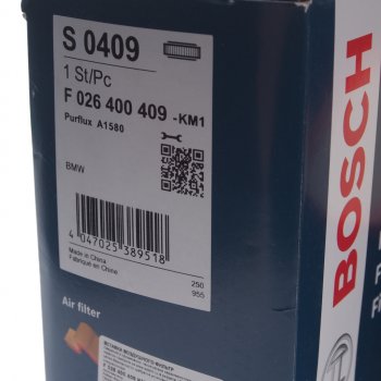 3 189 р. Фильтр воздушный BMW 3 (F30),5 (F10),X3 (F25),X5 (F15) (3.0) BOSCH BOSCH f026400409  с доставкой в г. Майкоп. Увеличить фотографию 3