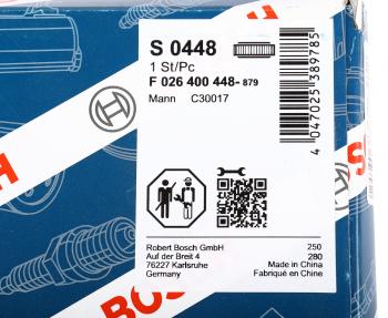 1 039 р. Фильтр воздушный HYUNDAI Santa Fe (12-) (2.4) KIA Sorento (12-) (2.4) BOSCH BOSCH f026400448  с доставкой в г. Майкоп. Увеличить фотографию 4