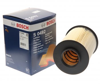 1 169 р. Фильтр воздушный FORD Focus 2,3,Kuga (08-) VOLVO S40 (07-) (круглый) BOSCH BOSCH f026400492  с доставкой в г. Майкоп. Увеличить фотографию 1