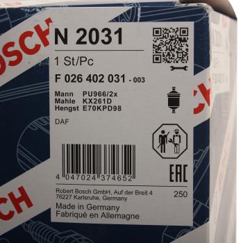 1 769 р. Фильтр топливный DAF XF BOSCH BOSCH f026402031  с доставкой в г. Майкоп. Увеличить фотографию 3