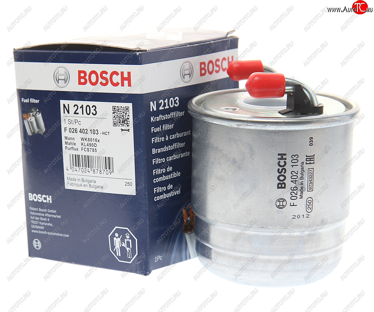 2 899 р. Фильтр топливный MERCEDES C (W204) (07-13),E (W212) (09-) BOSCH BOSCH f026402103  с доставкой в г. Майкоп