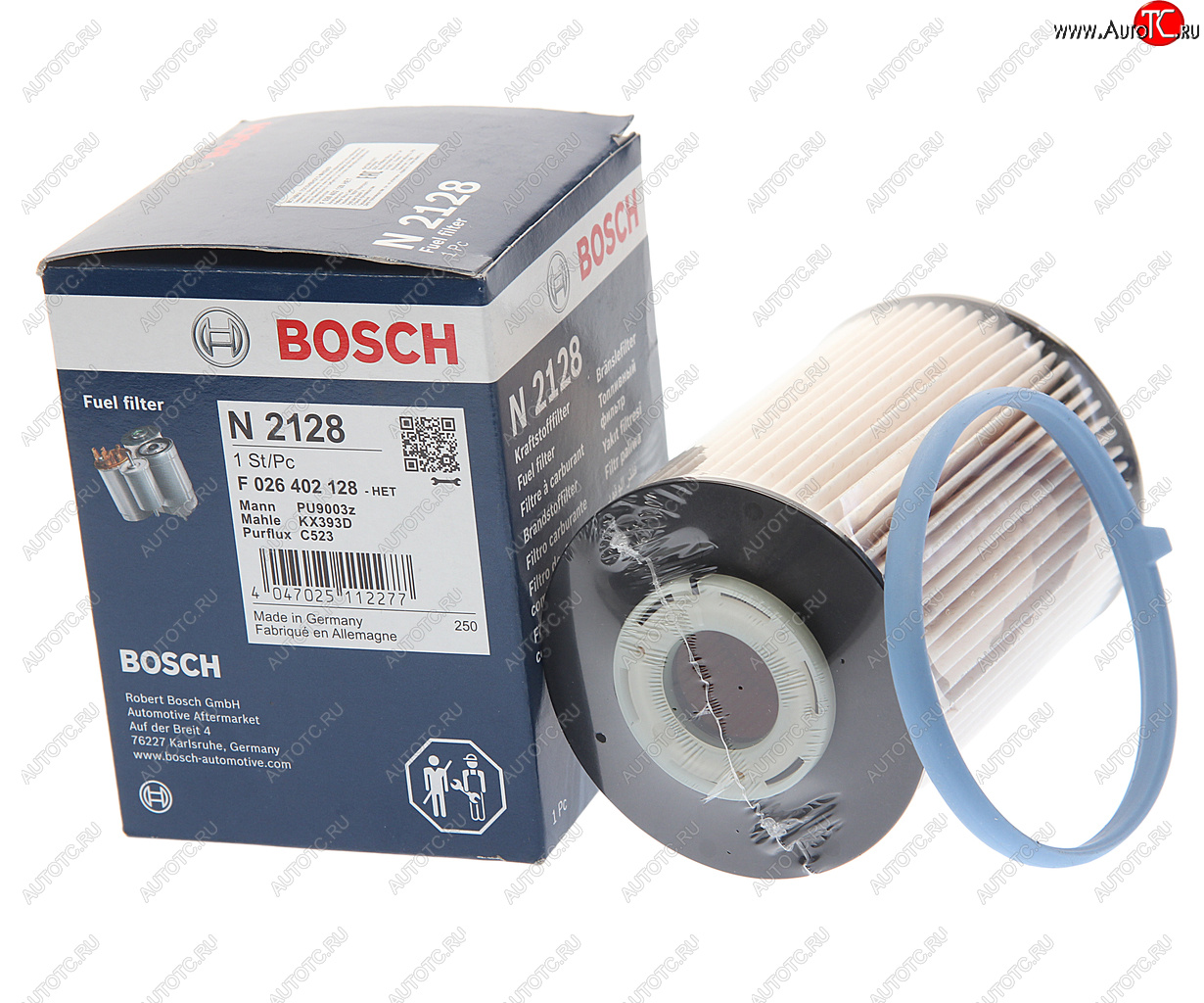 2 399 р. Фильтр топливный FORD Mondeo (07-) (2.0 D) BOSCH BOSCH f026402128  с доставкой в г. Майкоп