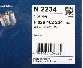 3 099 р. Фильтр топливный RENAULT Laguna (07-) BOSCH BOSCH f026402234 BOSCH f026402234  с доставкой в г. Майкоп. Увеличить фотографию 6