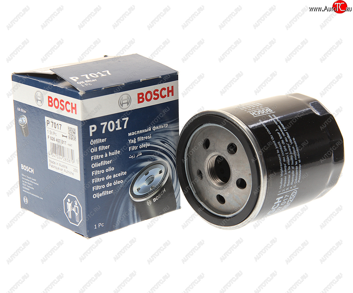 689 р. Фильтр масляный FORD C-Max (07-10),Focus (04-12),Mondeo (07-) (1.8 TDC) BOSCH BOSCH f026407017  с доставкой в г. Майкоп