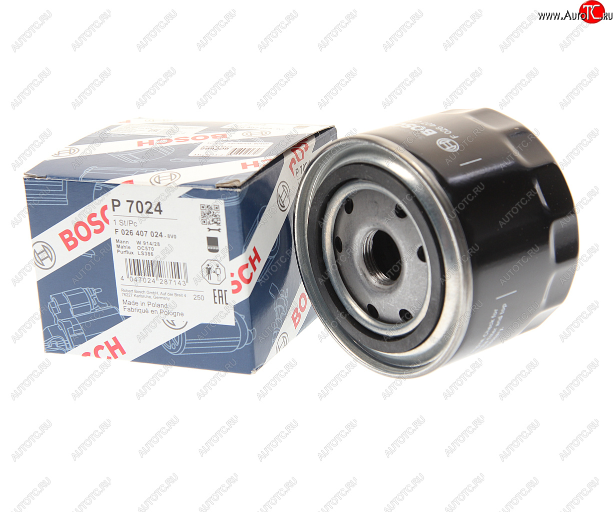 1 099 р. Фильтр масляный FIAT Ducato (02-) (2.3 JTD) BOSCH BOSCH f026407024  с доставкой в г. Майкоп