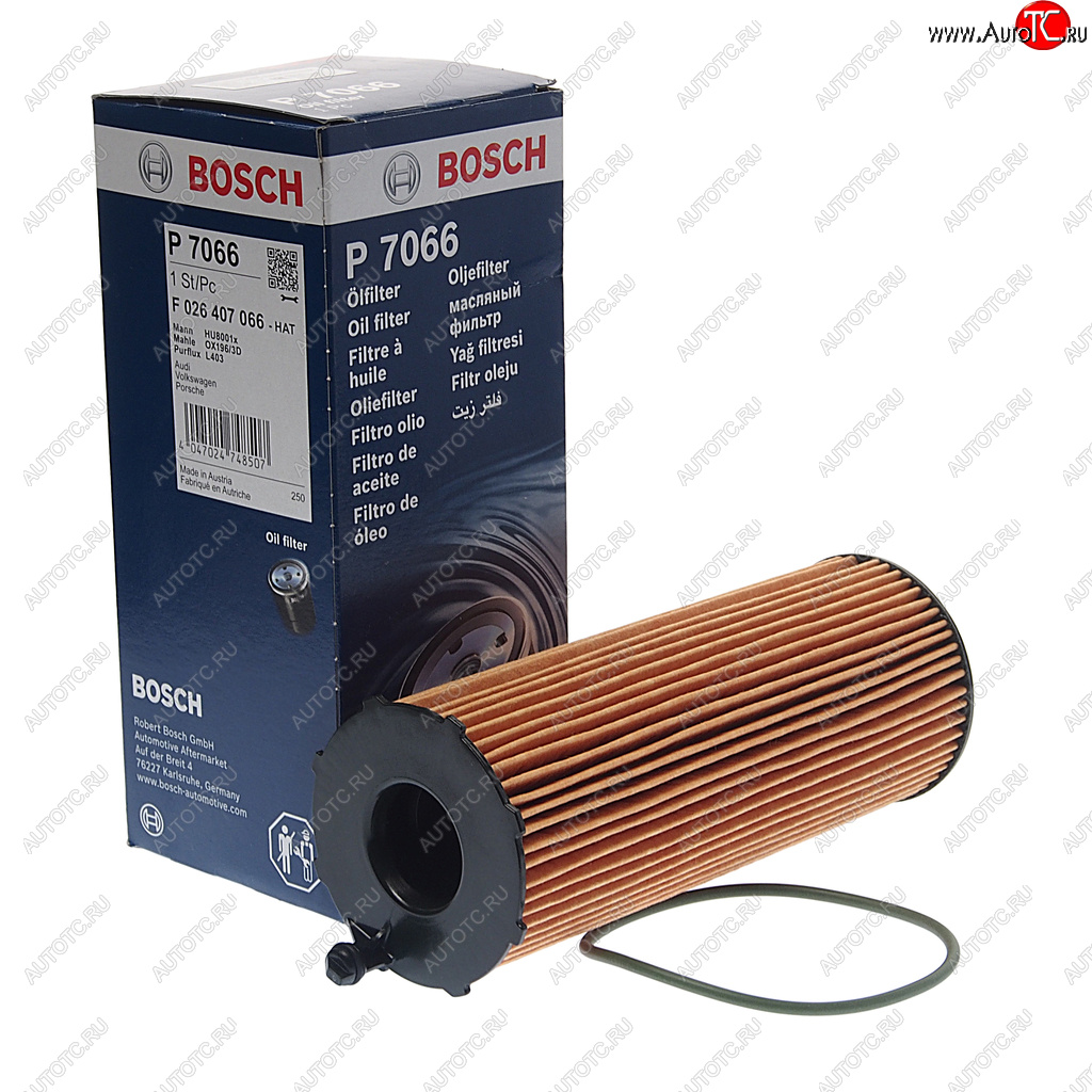 1 089 р. Фильтр масляный VW Touareg (04-) AUDI (07-) (2.7/3.0/4.2 TDI) PORSHE Cayenne (3.0 TDI) BOSCH BOSCH f026407066 BOSCH f026407066  с доставкой в г. Майкоп