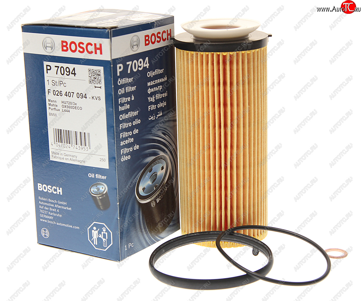 1 429 р. Фильтр масляный BMW 3 (E90),5 (F10),7 (F01),X5 (E70),X6 (E71) BOSCH BOSCH f026407094 BOSCH f026407094  с доставкой в г. Майкоп